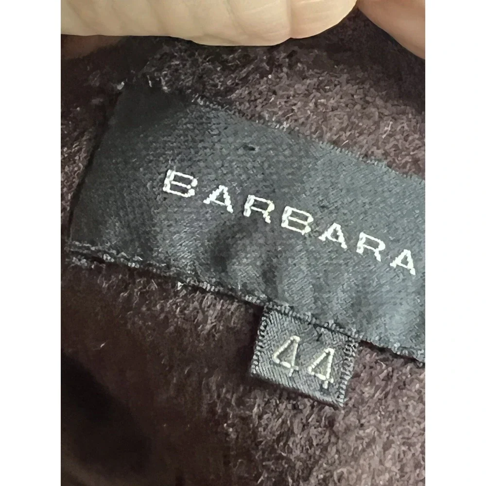 BARBARA BUI 90'S BROWN WOOL ANGORA  JACKET SKIRT SUIT 42 46 L Corporate Grunge